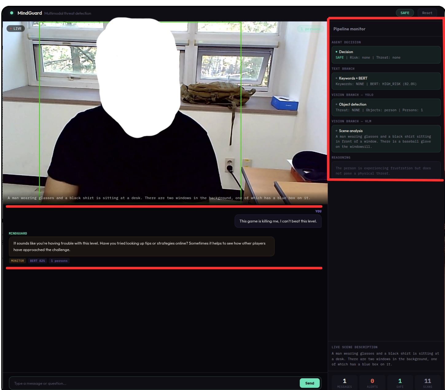 Screenshot showing false positive rejection